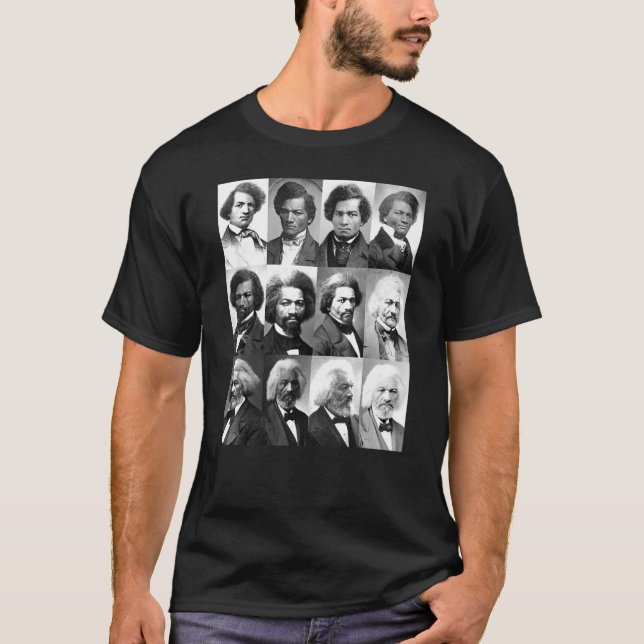 Camiseta Historia afroamericana Frederick Douglass Black (Anverso)