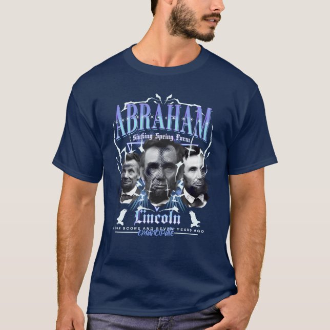 Camiseta Historia Bootleg Abraham Lincoln Bootleg Retro Rap (Anverso)