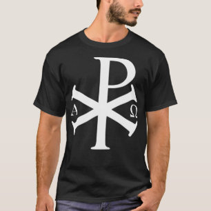 Camiseta Historia cristiana Alpha Omega Chi Rho bizantino C