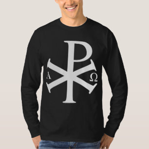 Camiseta Historia cristiana Alpha Omega Chi Rho bizantino C