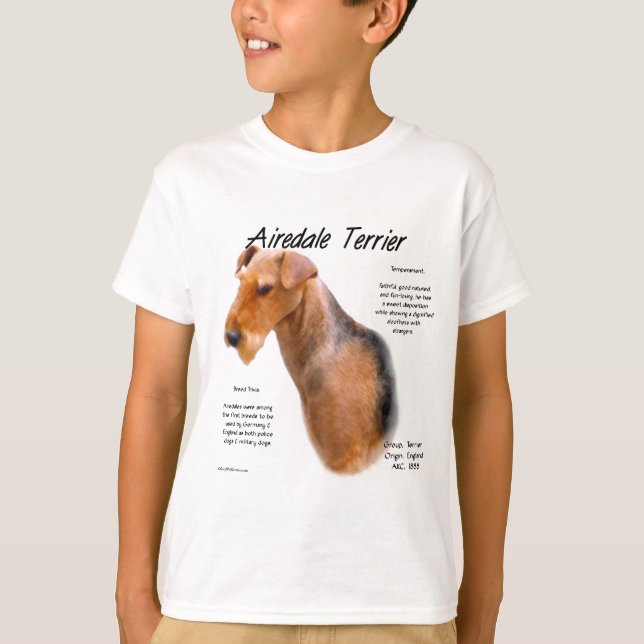 Camiseta Historia de Airedale Terrier (Anverso)