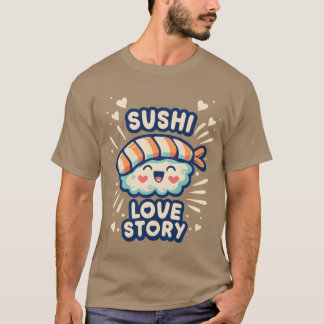 Camiseta Historia de amor de Sushi retro