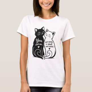 Camiseta Historia de amor en forma de gato