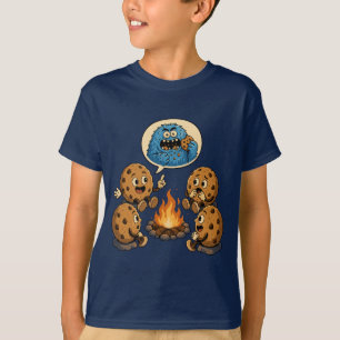 Camiseta Historia de fogata del divertido monstruo azul que
