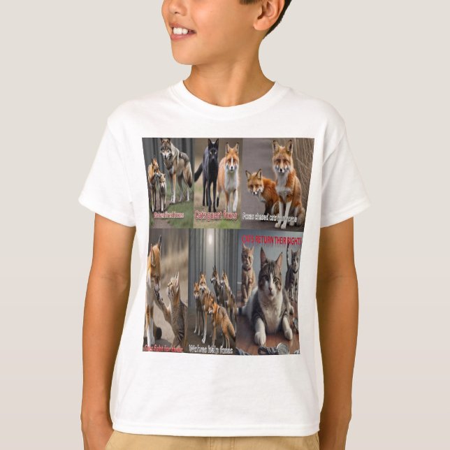 Camiseta historia de gato y zorros (Anverso)