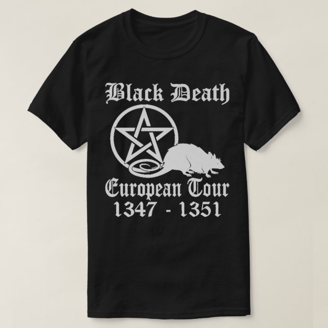 Camiseta Historia de la gira de bandas divertidas Black Dea (Diseño del anverso)