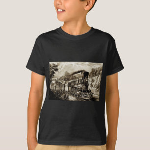 Camiseta historia de la locomotora de vapor