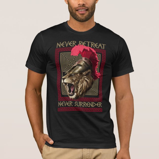 Camiseta Historia de la manera de los guerreros: León (Anverso)