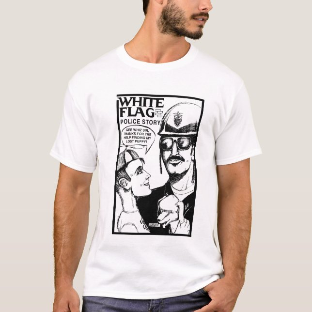 CAMISETA HISTORIA DE LA POLICÍA DE LA BANDERA BLANCA (Anverso)