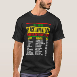Camiseta Historia De Los Inventores Negros Olvidados Histor