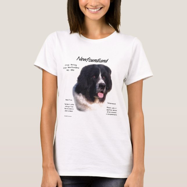 Camiseta Historia de Terranova, me encantan los Newfies (Anverso)