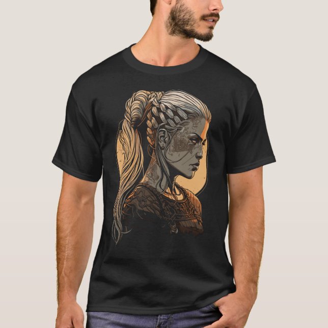 Camiseta Historia de Viaje Cultura Norse Mitología Viking F (Anverso)