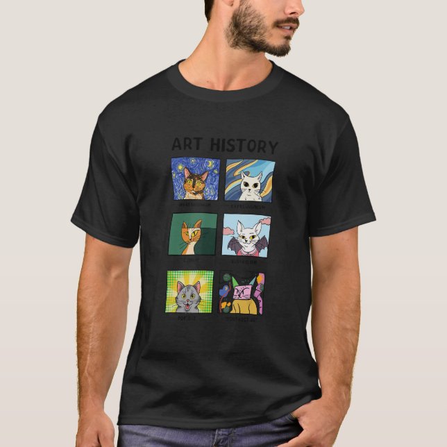 Camiseta Historia del arte gata a un gato Bella Artes para  (Anverso)