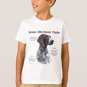 Camiseta Historia del diseño del Pointer de pelo corto alem