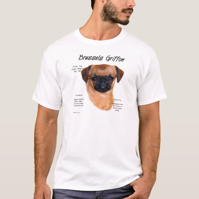 Camiseta Historia del Griffon de Bruselas suave (Anverso)