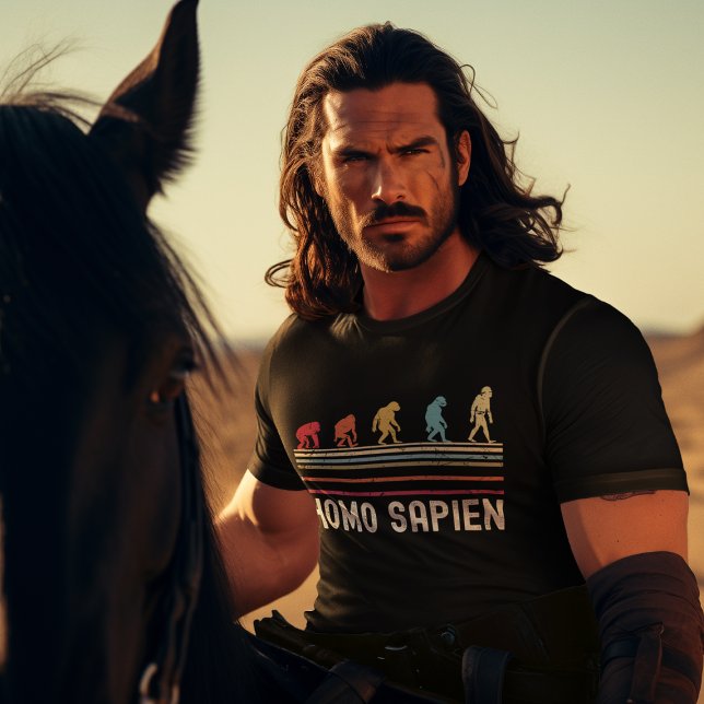 Camiseta Historia del Homo sapiens de la evolución humana (Subido por el creador)