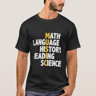 Camiseta Historia del lenguaje de matemáticas musicales ley