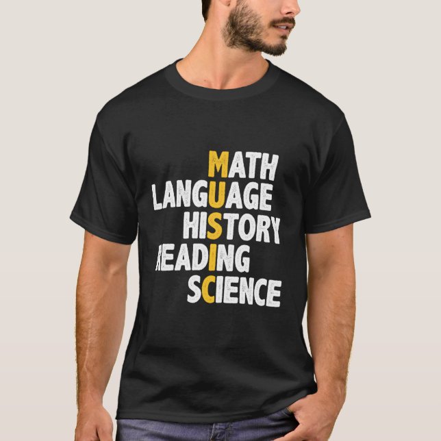 Camiseta Historia del lenguaje de matemáticas musicales ley (Anverso)