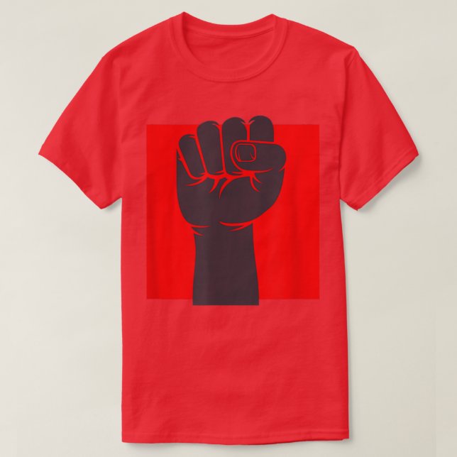 Camiseta Historia del orgullo del poder negro levantado 15  (Diseño del anverso)