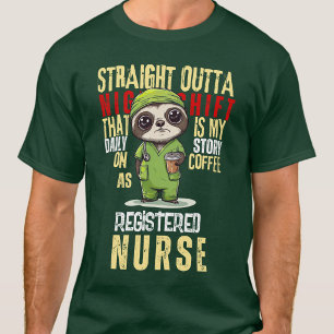 Camiseta Historia diaria Enfermera de turno de noche Enferm
