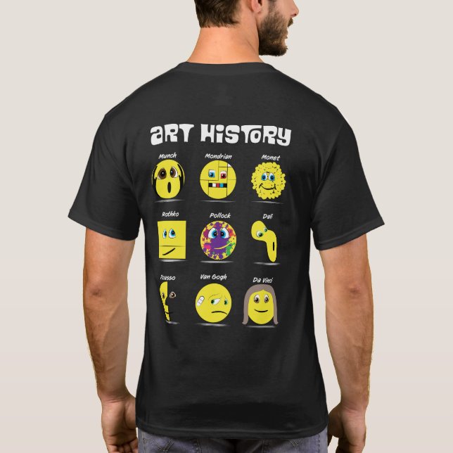 Camiseta Historia divertida del arte para los estudiantes d (Reverso)