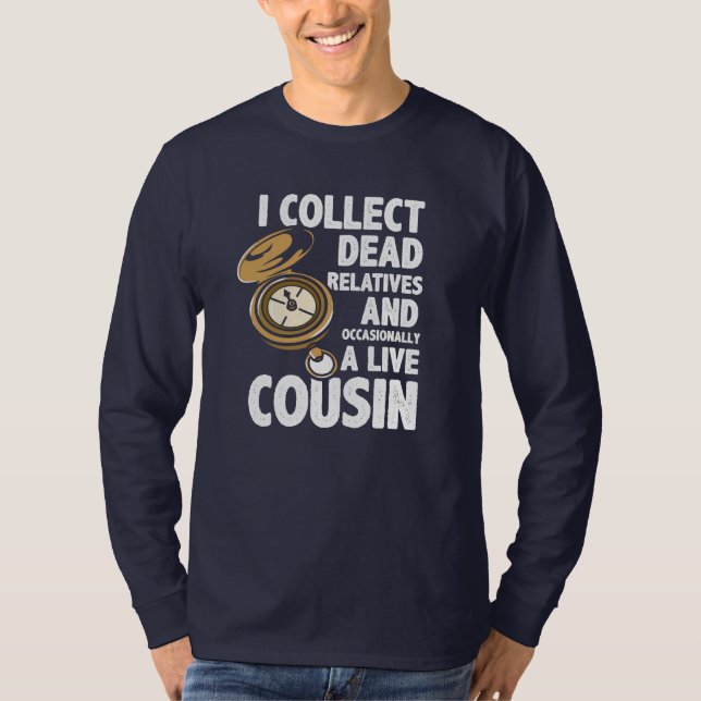 Camiseta Historia familiar de familia de familiares muertos (Anverso)