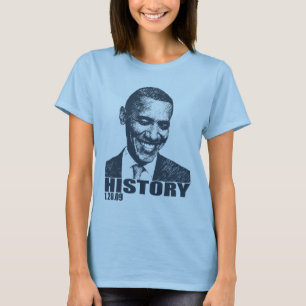 Camiseta HISTORIA - inauguración 1/20/09 de Obama