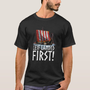 Camiseta Historia medieval nórdica - Leif Landed First - Vi