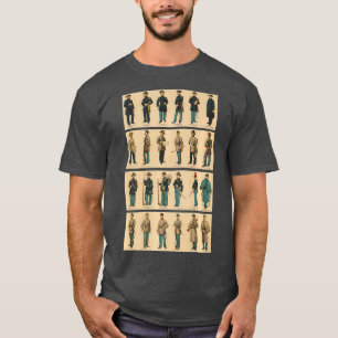 Camiseta Historia militar vintage con uniforme de guerra ci