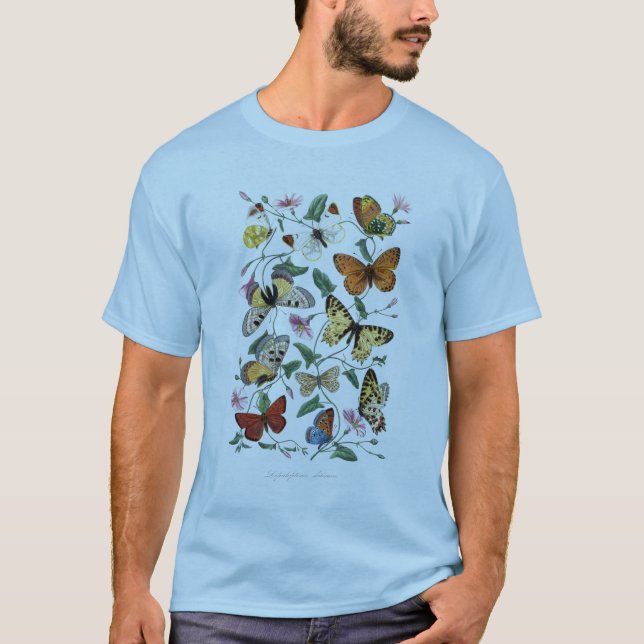 Camiseta Historia natural del antiguo Paul Gervais Butterfl (Anverso)