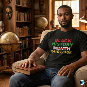 Camiseta Historia Negra 24/7 365 No Solo Un Mes Panáfrica