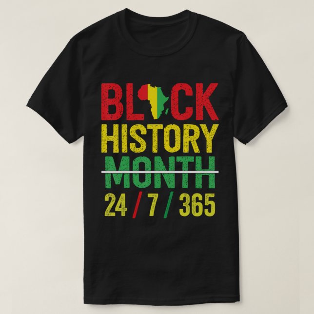 Camiseta Historia negra 365 Mes de historia negra 2023 cami (Diseño del anverso)