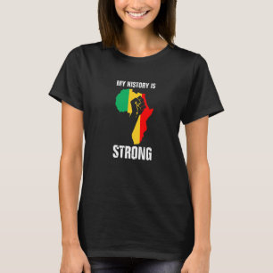 Camiseta Historia negra África Mapa mi historia es fuerte