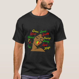 Camiseta Historia negra africana damas afroamericanas junio