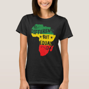 Camiseta Historia negra afroamericana diferente pero igual