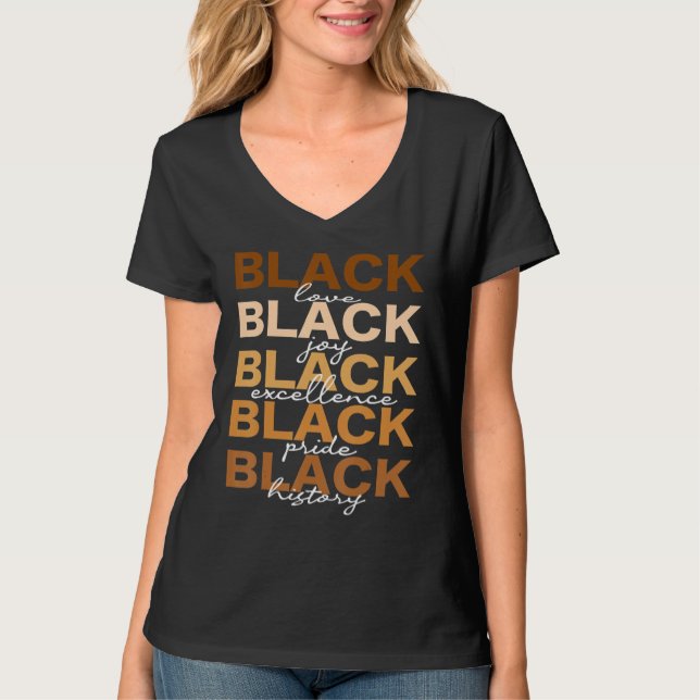 Camiseta Historia Negra Amor Negro África Melanin Black His (Anverso)