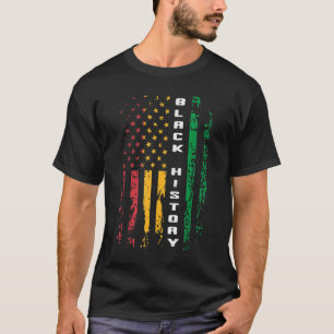 Camiseta Historia negra Bandera africana norteamericana Afr