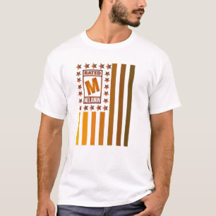 Camiseta Historia negra Bandera Melanina Hombres Niños Muje