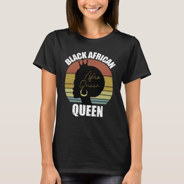Camiseta Historia negra de la reina afroamericana BLM (Anverso)