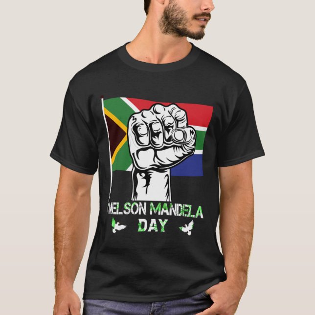 Camiseta Historia negra del Día de Nelson Mandela (Anverso)