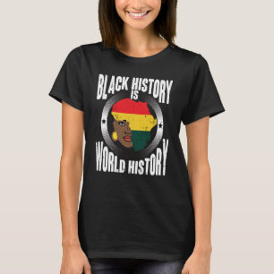 Camiseta Historia negra del mundo retro Melanin Afro Que