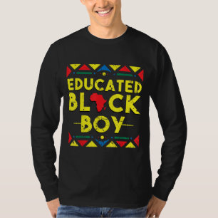 Camiseta Historia negra educada niño negro colorido african