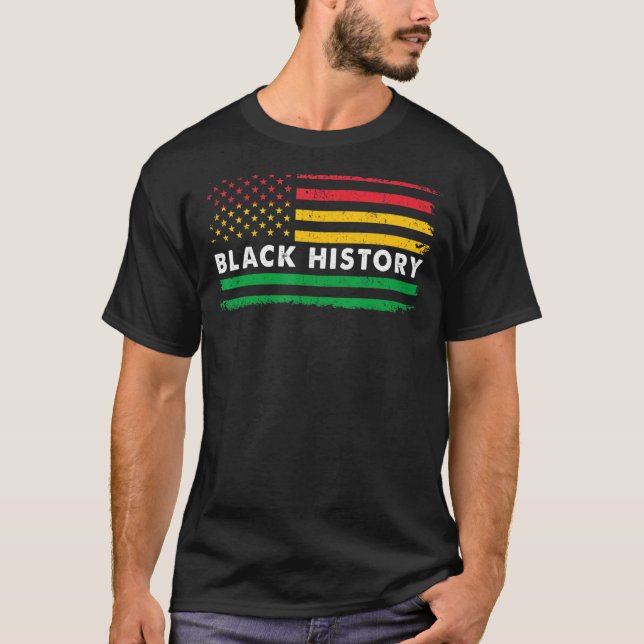 Camiseta Historia Negra En Estados Unidos Mes De Bandera Af (Anverso)