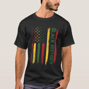 Camiseta Historia negra en Estados Unidos Mes de la Bandera