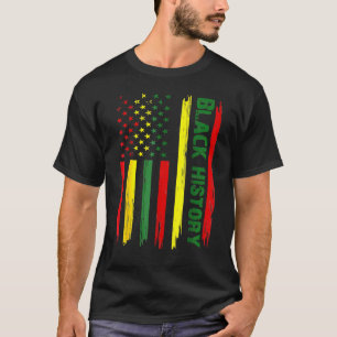 Camiseta Historia negra en la bandera de los Estados Unidos