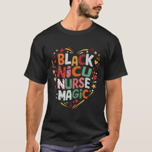 Camiseta Historia Negra Enfermera Nicu Magia Americana Afri