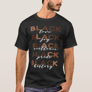 Camiseta Historia Negra Excelencia Orgullo de raíces africa