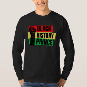 Camiseta Historia Negra Familia Divertida Príncipe Melanina