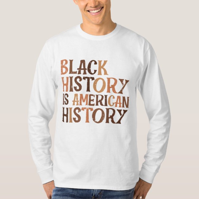 Camiseta Historia Negra Historia Estadounidense Orgullo Afr (Anverso)