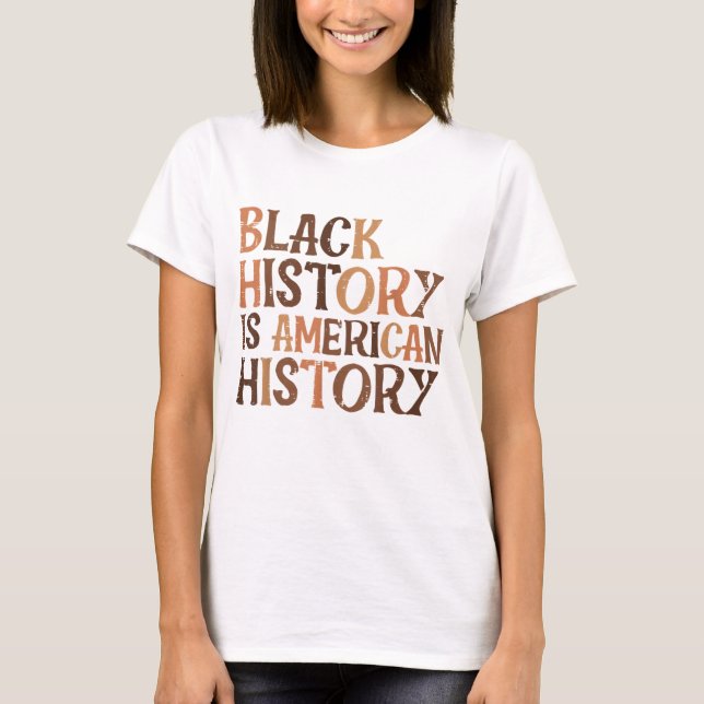 Camiseta Historia Negra Historia Estadounidense Orgullo Afr (Anverso)
